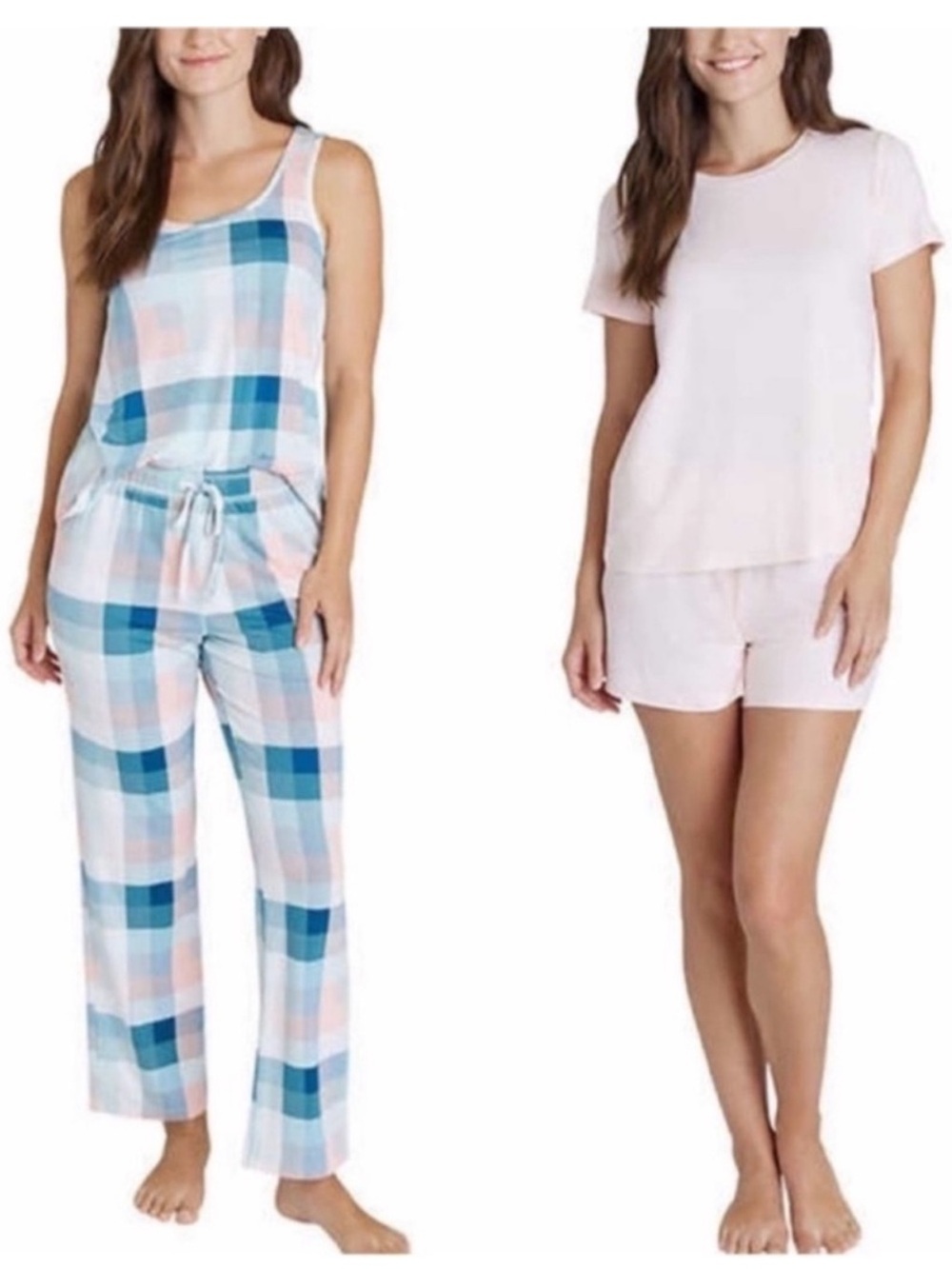 NWT Eddie Bauer Ladies 4-Piece Pajama Set TEAL - size M comfy summer loungewear